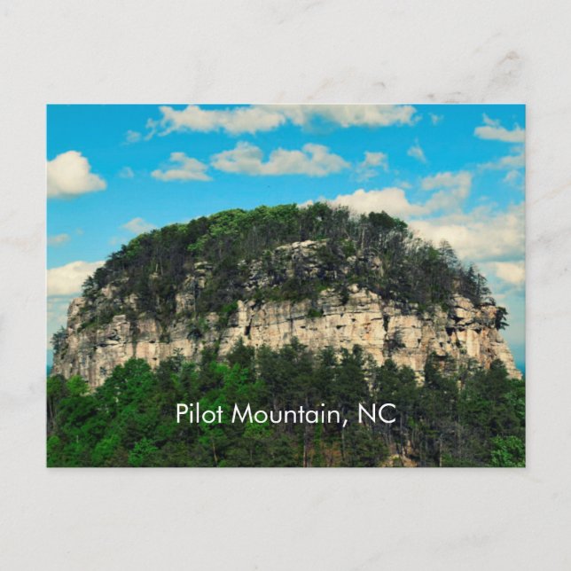 Pilot Mountain, Cartão postal NC (Frente)