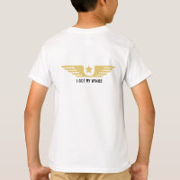 Piloto de T-Shirt de aviação branca personalizável