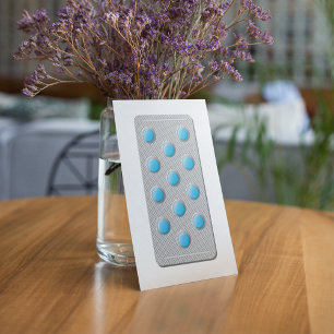 Pílulas Azuis Em Convites De Pacote