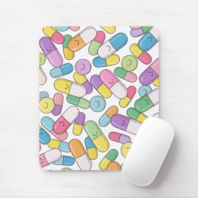 Pílulas Felizes - Mouse Pad (Com mouse)