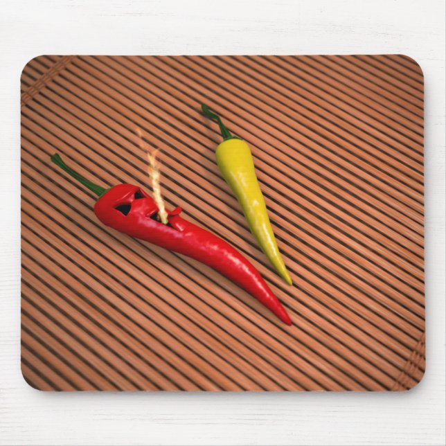 Pimenta de pimentão encarnado Mousepad (Frente)