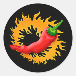Pimenta-do-chileno com autocolante