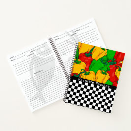 Pimentos tricolados e receitas de cartão