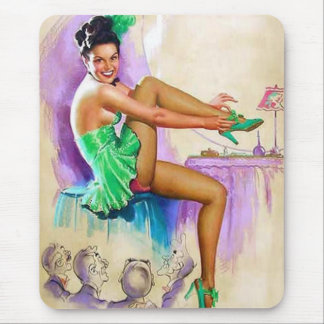 Pin Up Showgirl MousePad Retro Art