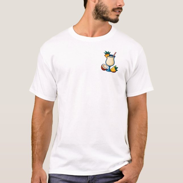 Piña Colada T-Shirt – Tropical Rum Cocktail (Frente)