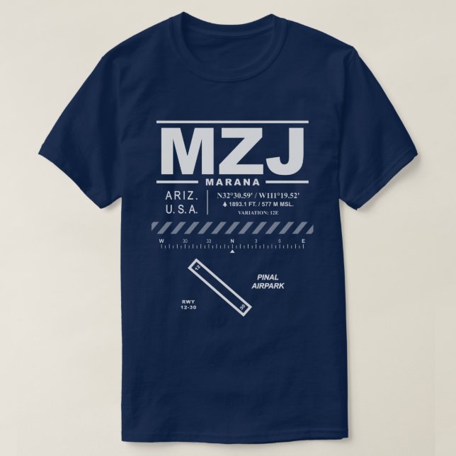 Pinal Airpark MZJ T-Shirt (Frente do Design)