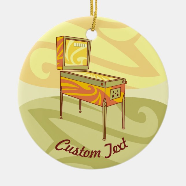 Pinball Machine — ornamento cerâmico (Frente)