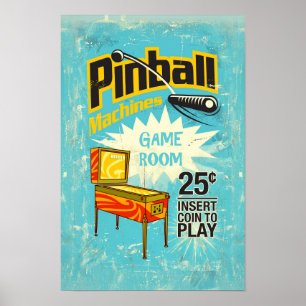 Pinball Machines Game Room Poster nº 1