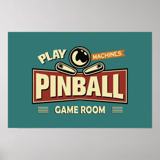 Pinball Machines Game Room Poster nº 17 (Frente)