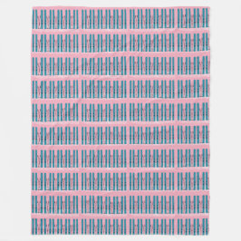 Pincéis azuis no cobertor rosa