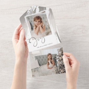 Pincéis Silver Elegantes com Foto de Script de Joy
