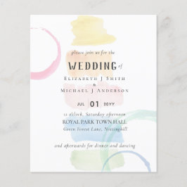 Pincel de Água Moderna Trave Convite de WEDDING