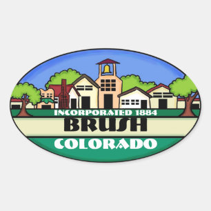 Pincel do Colorado, pequenos adesivos de souvenir