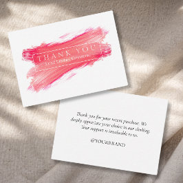 Pincel Rosa Obrigado Por Comprar Inserir Cartão