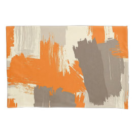 Pinceladas Artísticas Abstratas Laranja Ousado 