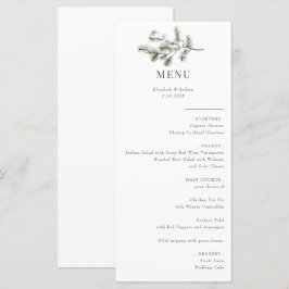 Pine Branch | Floresta de inverno | Menu Casamento