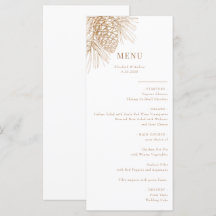 Pine Branch | Floresta de inverno | Menu Casamento