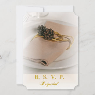 Pine Cone e Convite para Casamento Napkin