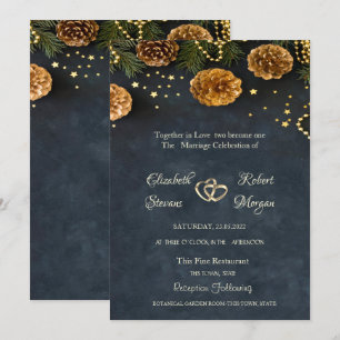 Pine Cones, Convite Para Casamento De Estrelas
