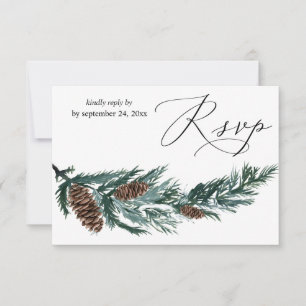 Pine de inverno Cone & Greenery com RSVP de Refei