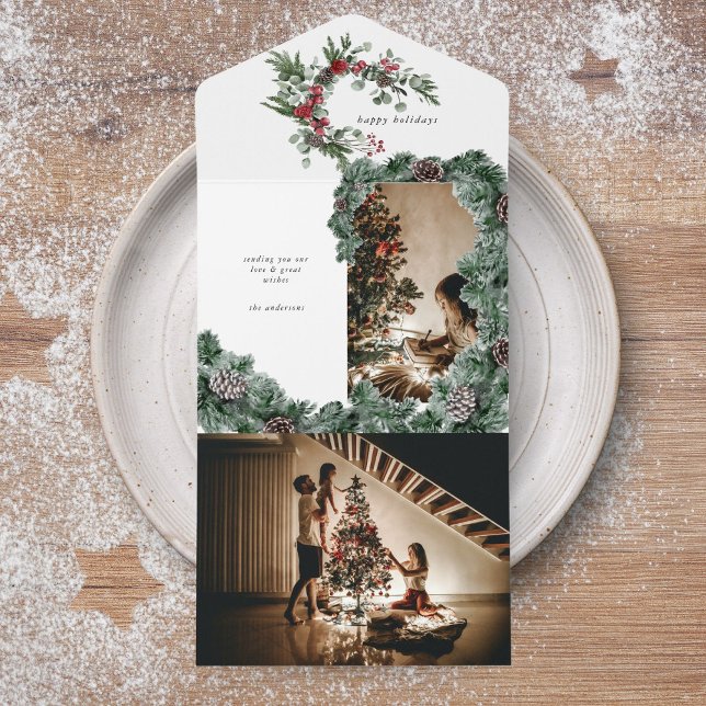 Pine Forest Winter Greenery Foto Personalizada (Criador carregado)