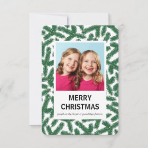 Pine Sprigs - Cartão de Natal 3x5 Alegre