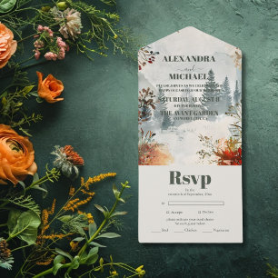 Pine Tree Forest Rustic Themed Weding