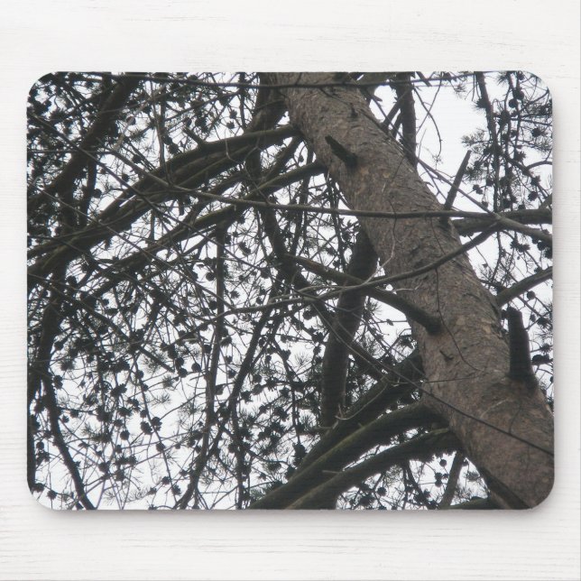 Pine Tree Silhouette Mousepad (Frente)