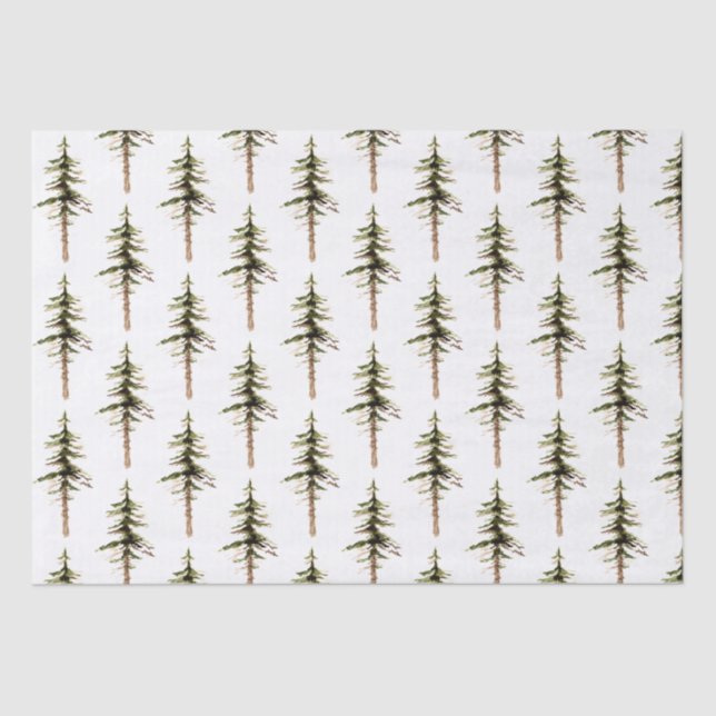 Pine Tree Woodland — Papel Tecido Florestal (Frente )