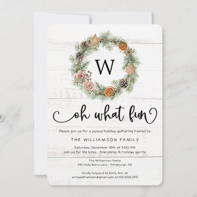 Pine Wreath White - Festa de Natal de Madeira Afas (Frente)