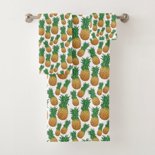 Pineanases Conjunto de toalhas de padrão (Insitu)