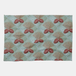 Pinecone Green e Copper Dish Toalha