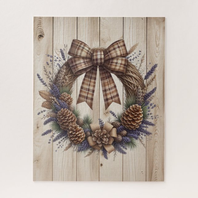 Pinecone Wreath Quebra-cabeça (Vertical)