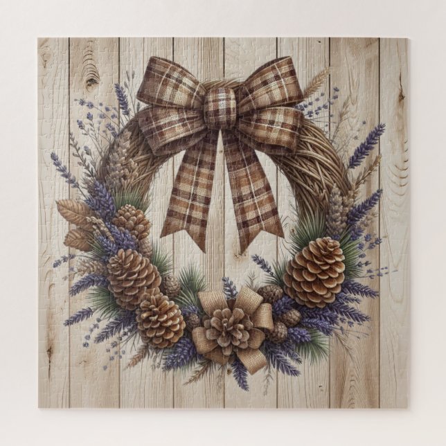 Pinecone Wreath Quebra-cabeça (Vertical)