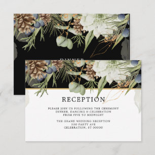 Pinecones Rustic Woodland Placa de Recepção de c