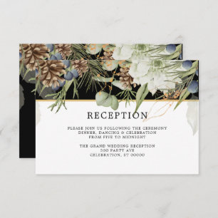 Pinecones Rustic Woodland Placa de Recepção de c