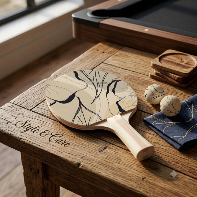 Ping Pong Arte Floral Contemporânea Estilo de Raquete de Pin (Contemporary Floral Art Ping Pong Paddle Style)