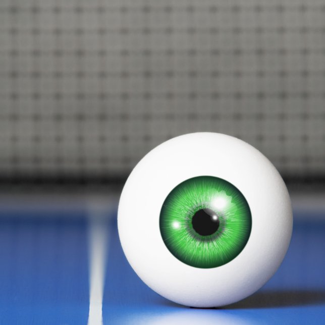 Ping Pong Bolinha de Tênis de Mesa Engraçada Íris de Olho Ve (Líquido)