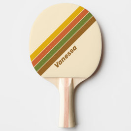 Ping Pong Clover de Nascer do Sol Listrado com Nome Raquete 