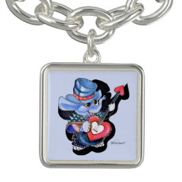 Pingente Bracelete com Charme de Guitarra Metalfanumérica