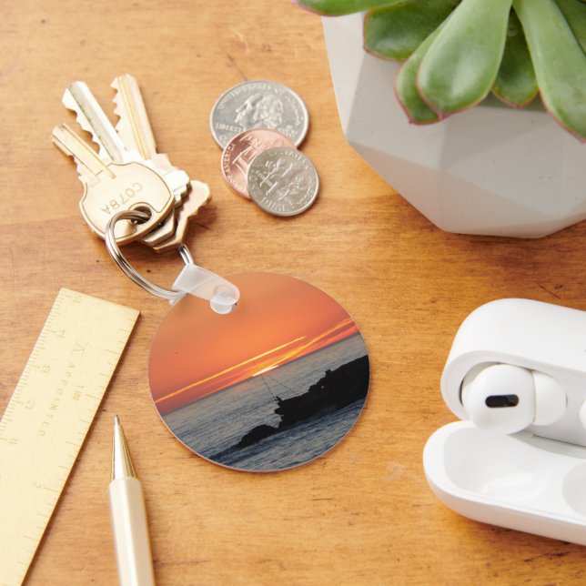 Pingente de chaveiro com botão de pôr do sol (Mesa)