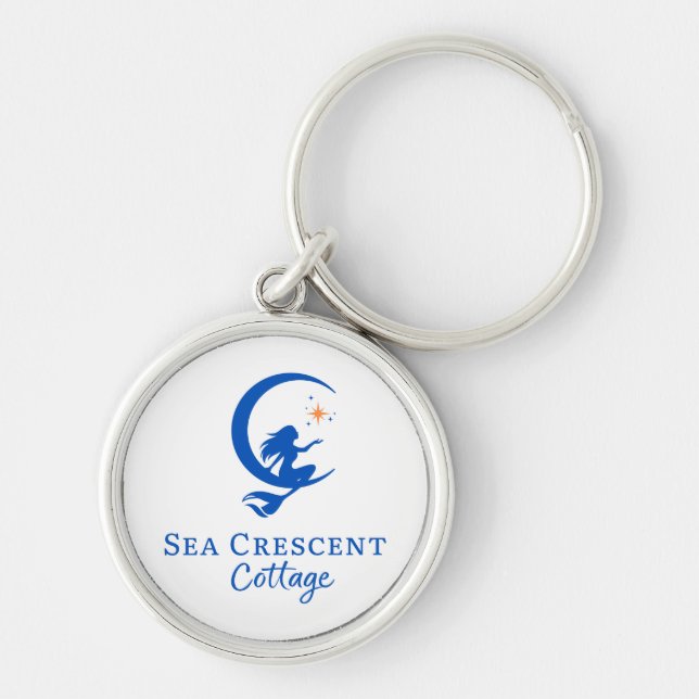 Pingente de chaveiro de cottage Crescente do Mar (Frente)