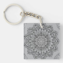 Pingente de Mandala Elegante, Chaveiro Boho Chic