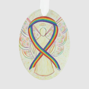 Pingente de Ornamento de Anjo com Fita de Conscien