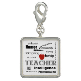 Pingente Orgulho do professor+Apple vermelho/design de