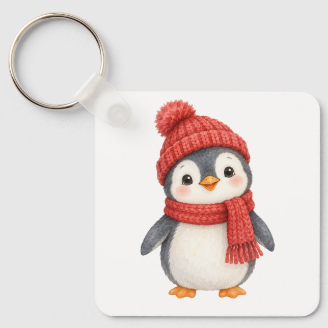 Pingim com chaveiro de chapéu de malha (Frente)