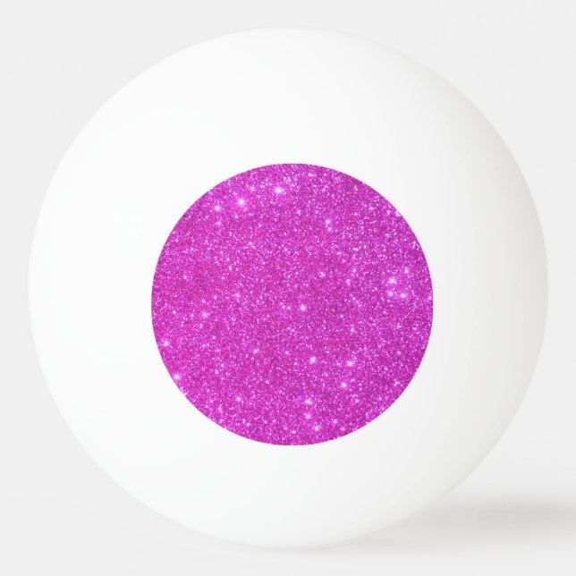 Pingpong feminino da bola Sparkly cor-de-rosa de (Frente)