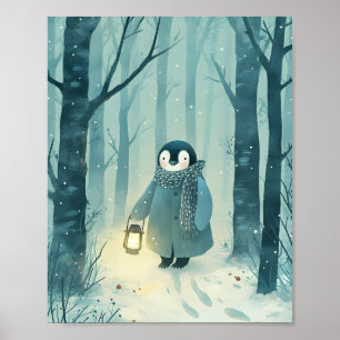 Pinguim Aconchegante – Poster de Arte para Berçári