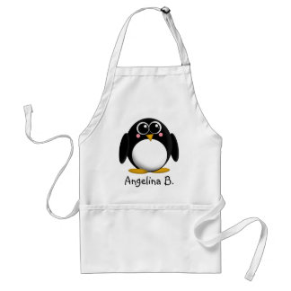 Pinguim adorável avental personalizado
