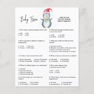 Pinguim - Baby Trivia   Jogo Chá de fraldas